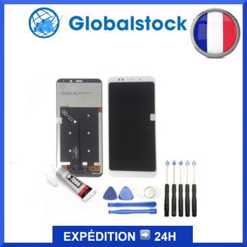 Ecran LCD + vitre tactile pour Xiaomi Redmi Note 5 PLUS Blanc + outils