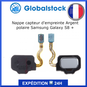 Nappe capteur d'empreinte Argent polaire pour Samsung Galaxy S8 +