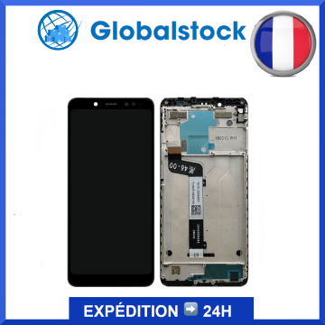 Ecran LCD + Vitre tactile sur châssis pour Xiaomi Redmi 5 Plus Noir + Outils