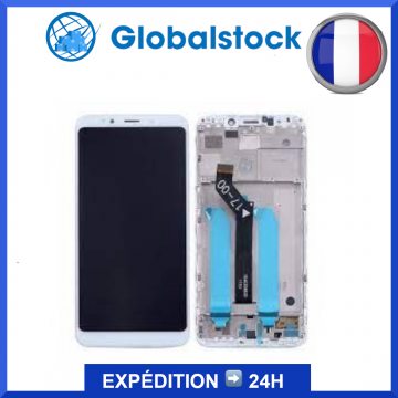 Écran pour Xiaomi Redmi 5 Plus Blanc LCD sur châssis