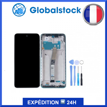 Écran pour Xiaomi Redmi Note 9S Vert LCD sur châssis