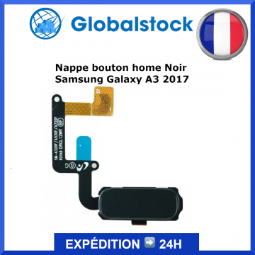 Nappe bouton home Noir pour Samsung Galaxy A3 2017 (A320F)