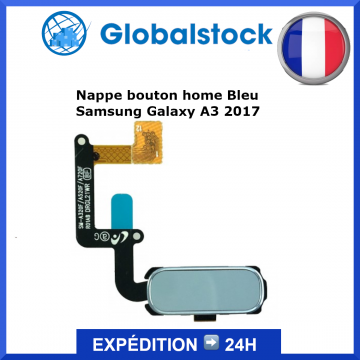 Nappe bouton home Bleu pour Samsung Galaxy A3 2017  (A320F)