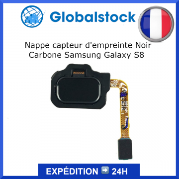 Nappe capteur d'empreinte Noir Carbone pour Samsung Galaxy S8