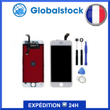 Ecran LCD + vitre tactile pour iPhone 6 Blanc + outils