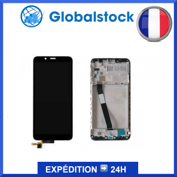 Ecran LCD + vitre tactile sur châssis pour Xiaomi REDMI 7A Noir + outils