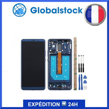 Ecran LCD + vitre tactile sur Châssis pour Huawei Mate 10 Pro Bleu Oled + outils