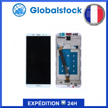 Ecran LCD + vitre tactile sur chassis pour Huawei Mate 10 Lite Blanc Oled + outils
