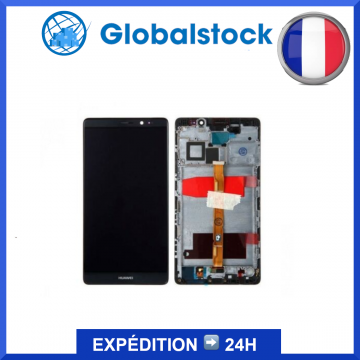Ecran LCD + Vitre tactile sur châssis pour Huawei Mate 8 Noir + outils