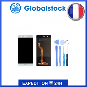 Ecran LCD + vitre tactile pour Huawei Ascend P9 Blanc + outils