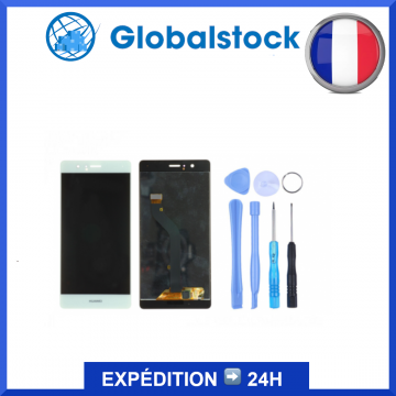 Ecran LCD + vitre tactile pour Huawei Ascend P9 Lite Blanc + outils
