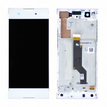 Ecran LCD + Vitre tactile sur châssis pour SONY XPERIA XA1 Blanc + Outils