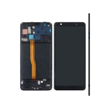 Ecran LCD + vitre tactile sur châssis OLED pour Samsung Galaxy A7 2018 Noir