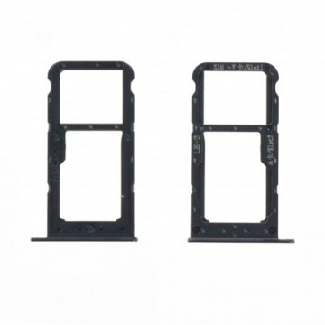Tiroir SIM + SD pour Honor 9 Lite Noir