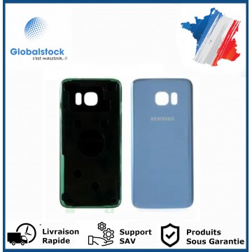 Vitre arrière pour Samsung Galaxy s7 bleu