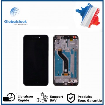 Ecran LCD + vitre tactile sur châssis pour Huawei P8 lite (2017)  noir + outils