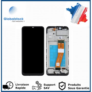 Ecran LCD + Vitre tactile sur châssis pour Samsung Galaxy A02S ( version G) + Outils