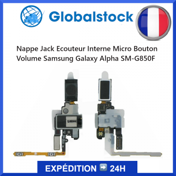 Nappe Jack Ecouteur Interne Micro Bouton Volume pour Samsung Galaxy Alpha SM-G850F