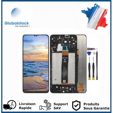 Ecran LCD + Vitre tactile sur Châssis pour Samsung Galaxy A13 5G (A136U) + outils