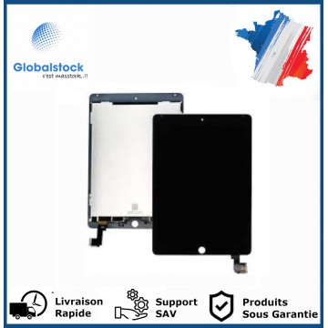 Ecran LCD + vitre tactile iPad Air 2 Noir + Outils