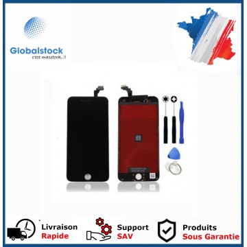 Ecran LCD + vitre tactile pour iPhone 6 Plus Noir + outils