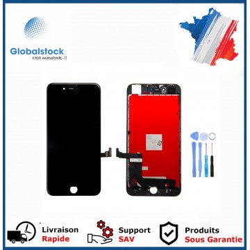 Ecran LCD + vitre tactile pour iPhone 8 Plus Noir + Outils