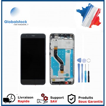 Ecran LCD+ Vitre tactile sur châssis pour Huawei P10 Lite WAS-L03T Noir + outils