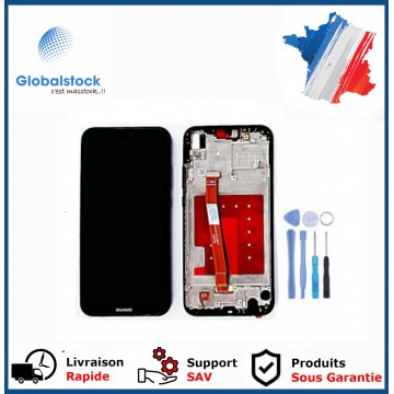 Ecran LCD + Vitre tactile sur châssis pour Huawei P20 Lite Noir + outils