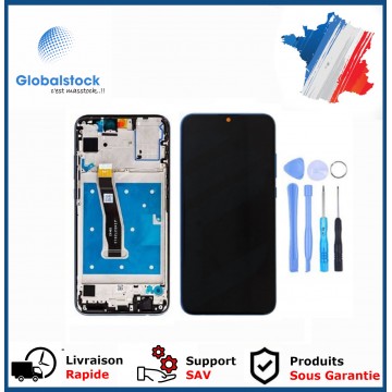 Ecran LCD + Vitre tactile sur châssis pour Honor 10 Lite Bleu Saphir + outils