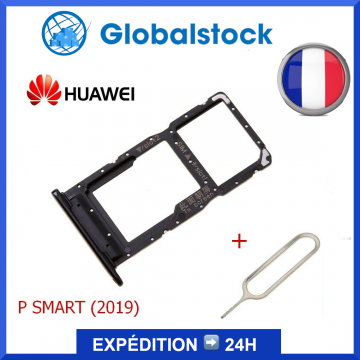 Tiroir Sim + SD Carte Mémoire pour HUAWEI P SMART 2019 - NOIR