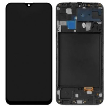 Ecran LCD + Vitre tactile sur châssis pour Samsung Galaxy A20 Noir + Outils