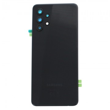 Vitre arrière pour Samsung Galaxy A32 4G Noir avec lentille caméra