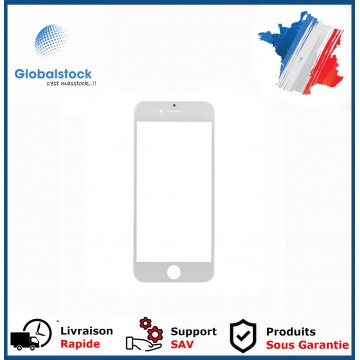 Vitre Tactile remplacement / reconditionnement + châssis + anti dust + OCA( film Glue) pour iPhone 6G Blanc