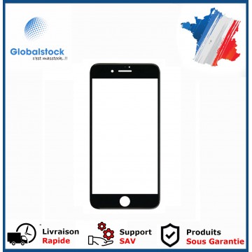 Vitre Tactile remplacement / reconditionnement + châssis + anti dust + OCA( film Glue) pour iPhone 7 Noir