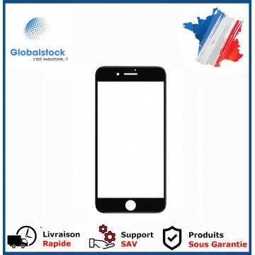Vitre Tactile remplacement / reconditionnement + châssis + anti dust + OCA( film Glue) pour iPhone 8 Noir