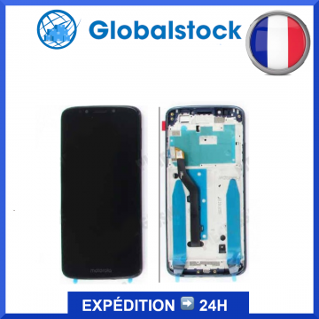 Ecran LCD + Vitre tactile sur châssis pour Motorola MOTO G6 PLAY Noir + Outils