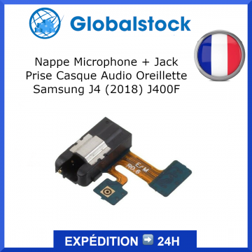 Nappe Microphone + Jack Prise Casque Audio Oreillette pour Samsung J4 (2018) J400F