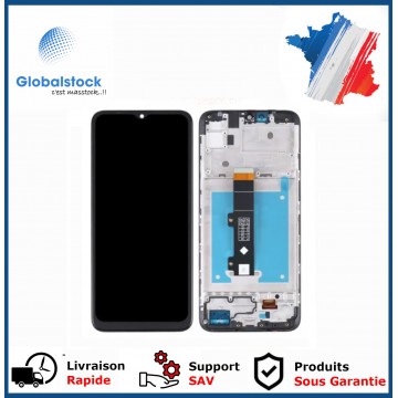 Ecran LCD + Vitre tactile sur châssis pour Motorola Moto E20 Noir + Outils