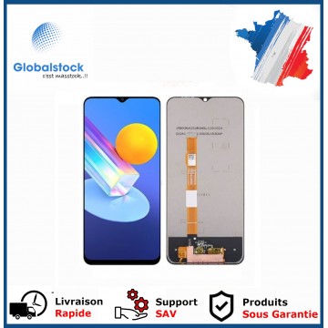 Ecran LCD + Vitre tactile pour Vivo Y52 5G Noir + Outils