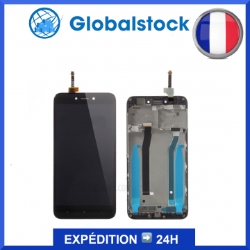 Ecran LCD + Vitre tactile sur châssis pour Xiaomi Redmi 4X Noir + Outils
