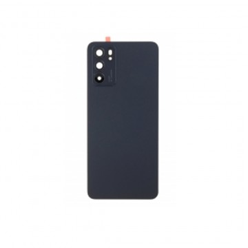 Vitre arrière pour Oppo Reno6 5G CPH2251 Noir avec lentille caméra