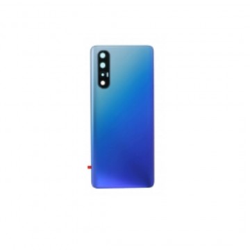 Vitre arrière pour Oppo Find X2 Neo Reno 3 Pro 5G Bleu avec lentille caméra