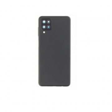 Vitre arrière pour Samsung Galaxy A12 A12 Nacho A12s A127 Noir avec lentille caméra