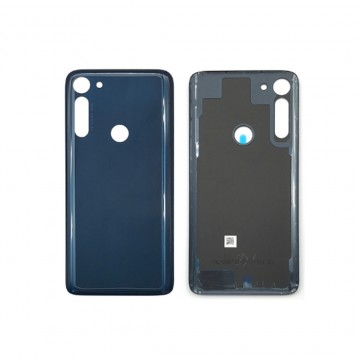 Vitre arrière ( Cache batterie) avec adhésive pour Motorola Moto G8 Power Bleu