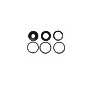Lentille en verre caméra arrière pour iPhone 14 Pro/14 Pro Max 6pcs in one set Noir