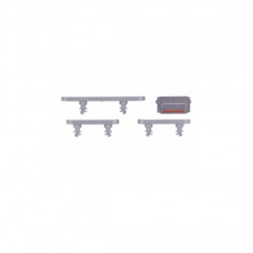 Pack bouton latéral Power Volume Mute (silencieux) pour iPhone 14 4pcs in one set Violet
