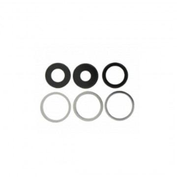 Lentille en verre caméra arrière pour iPhone 13 Pro 6.1"/13 Pro Max 6.7" 6pcs in one set Blanc