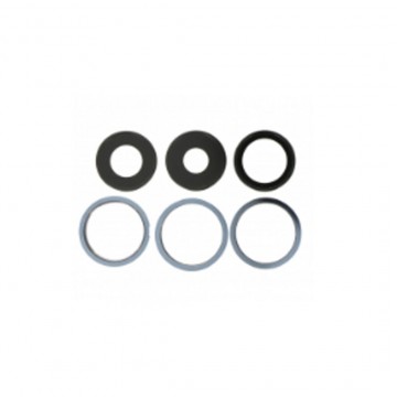 Lentille en verre caméra arrière pour iPhone 13 Pro 6.1"/13 Pro Max 6.7" 6pcs in one set Bleu