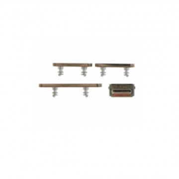 Pack bouton latéral Power Volume Mute (silencieux) pour iPhone 13 Pro 6.1"/13 Pro Max 6.7" / gold 4pcs Or