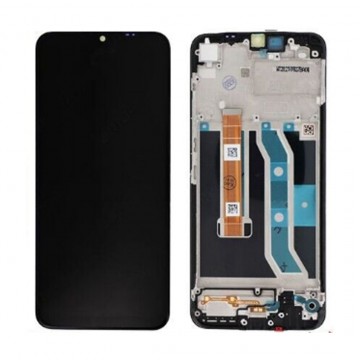 Ecran LCD + Vitre tactile sur châssis pour Realme C25Y Noir OEM + Outils